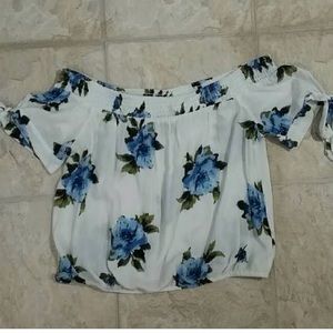 Kendall and Kylie White Off the Shoulder Top